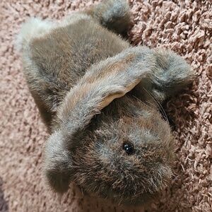 Vintage 1985 Dakin Bunny Rabbit Puppet Plush 12"
